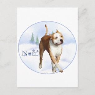 Cartes Pour Fêtes Annuelles American Staffordshire Terrier Noel