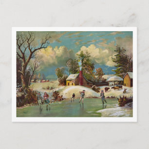 Cartes Pour Fêtes Annuelles American Winter Life