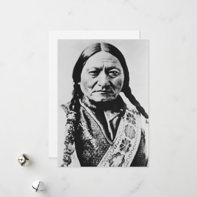 Cartes Pour Fêtes Annuelles Amérindien : Lakota Sitting Bull Fort Buford (Devant/Arrière en situation)