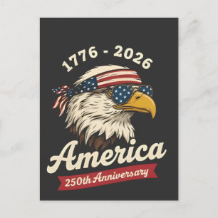 Cartes Pour Fêtes Annuelles Amérique 250e anniversaire USA Aigle Oiseau 1776 2