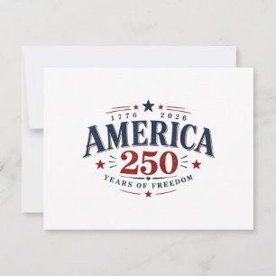 Cartes Pour Fêtes Annuelles Amérique États-Unis 250e, 250 Ans de Liberté
