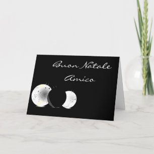 CARTES POUR FÊTES ANNUELLES AMI DE NOËL DE BUON NATALE AMICO-MERRY