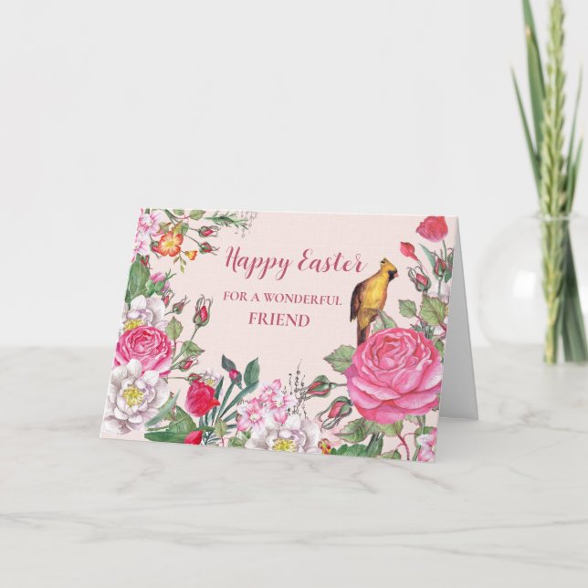 Cartes Pour Fêtes Annuelles Ami du jardin de printemps Bonne Pâques (Devant)