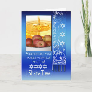 Cartes Pour Fêtes Annuelles Ami, Rosh Hashanah Nouvel An Juif - L'Shana To