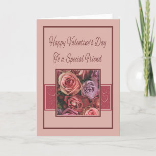 Cartes Pour Fêtes Annuelles ami spécial Roses Heureuses Saintes-Valentin