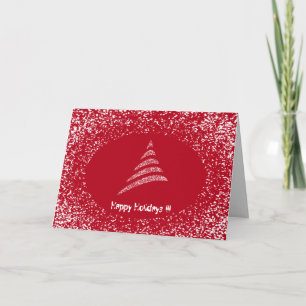 Cartes Pour Fêtes Annuelles Amiable Arbre de Noël Artistique Monochrome