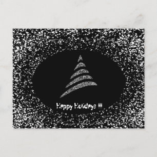 Cartes Pour Fêtes Annuelles Amiable Arbre de Noël Artistique Monochrome