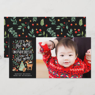 Cartes Pour Fêtes Annuelles Amis de la forêt Black Photo
