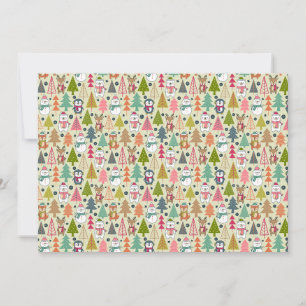Cartes Pour Fêtes Annuelles Amis Fantaisistes de la Forêt d'Hiver