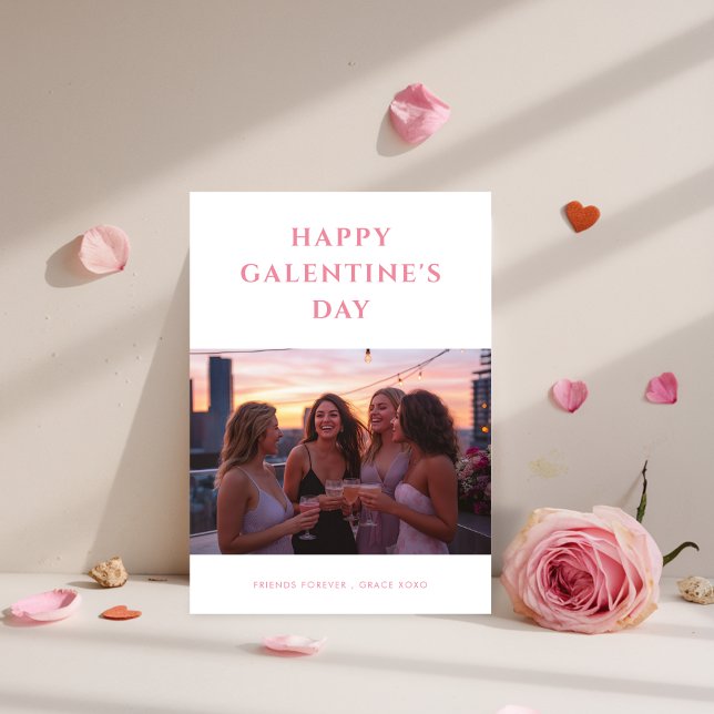 Cartes Pour Fêtes Annuelles Amis roses pour toujours Fille Galentines (Créateur téléchargé)
