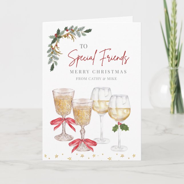 Cartes Pour Fêtes Annuelles Amis spéciaux de Noël personnalisés (Devant)