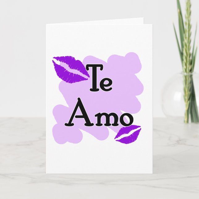Cartes Pour Fêtes Annuelles AMO de Te - Espagnol - je t'aime (Devant)
