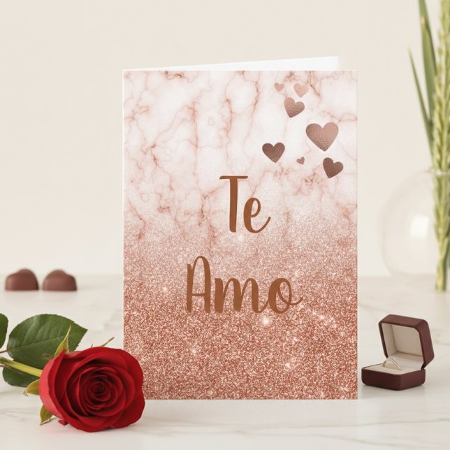 Cartes Pour Fêtes Annuelles Amo Tarjeta Saint Valentin Amour espagnol (Créateur téléchargé)