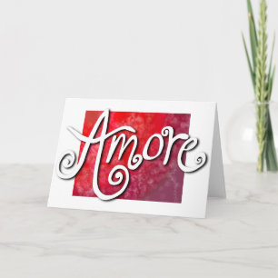 Cartes Pour Fêtes Annuelles Amore - bariolé rouge inverse