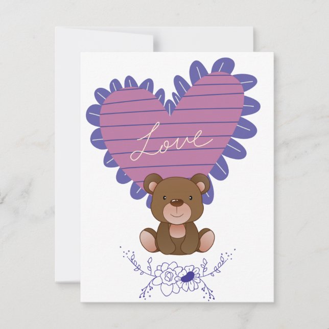 CARTES POUR FÊTES ANNUELLES AMOUR (Devant)