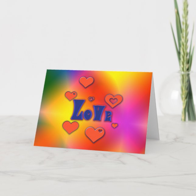 Cartes Pour Fêtes Annuelles Amour (Devant)