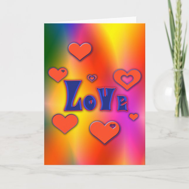 Cartes Pour Fêtes Annuelles Amour (Devant)