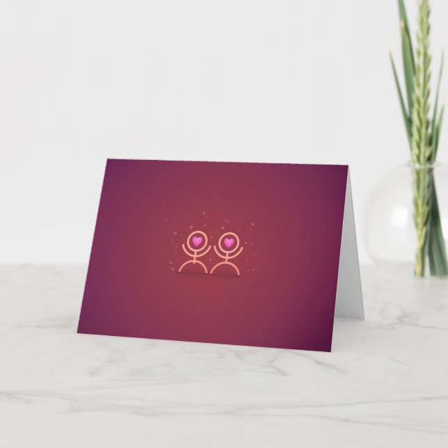 Cartes Pour Fêtes Annuelles Amour (Devant)