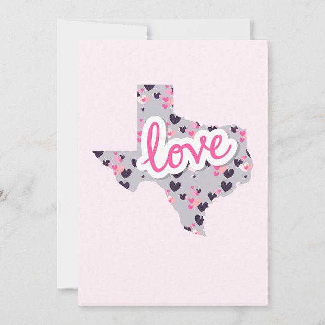 Cartes Pour Fêtes Annuelles Amour au Texas - Saint Valentin (Devant)