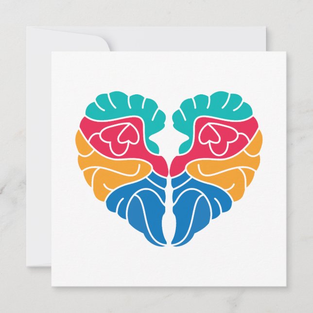 Cartes Pour Fêtes Annuelles Amour avec cerveau (Devant)