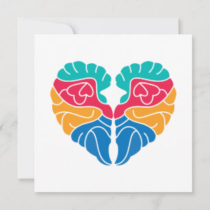 Cartes Pour Fêtes Annuelles Amour avec le cerveau