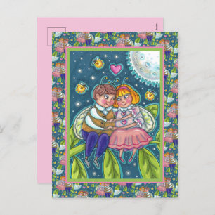CARTES POUR FÊTES ANNUELLES AMOUR BUGS, FLIX & PLEINE LUNE, CUTE VALENTINE