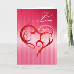 Cartes Pour Fêtes Annuelles Amour - coeur de Curlique