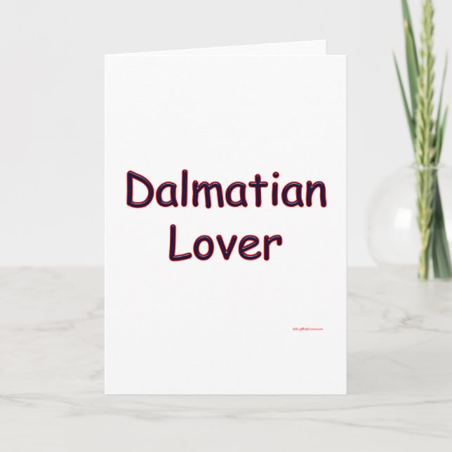 Cartes Pour Fêtes Annuelles Amour dalmate (Devant)