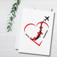 Amour d'anniversaire Mon grand-père Avion Cœur Per