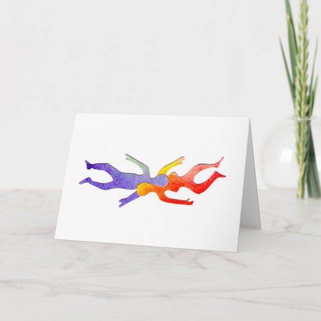 Cartes Pour Fêtes Annuelles Amour d'aquarelle (Devant)