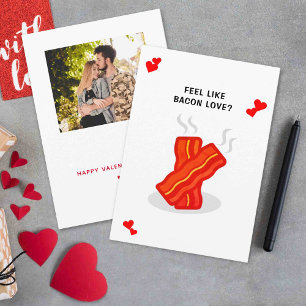 Cartes Pour Fêtes Annuelles Amour de bacon Whimsy drôle Saint-Valentin