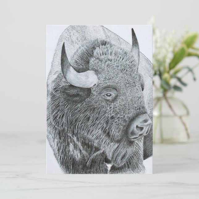 Cartes Pour Fêtes Annuelles Amour de Buffalo (Debout devant)