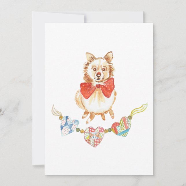 Cartes Pour Fêtes Annuelles Amour de chiot (Devant)