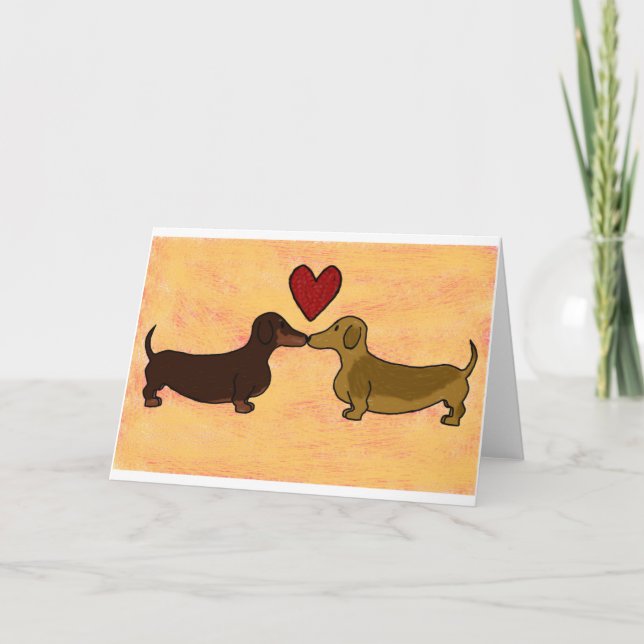 Cartes Pour Fêtes Annuelles Amour de chiot (Devant)