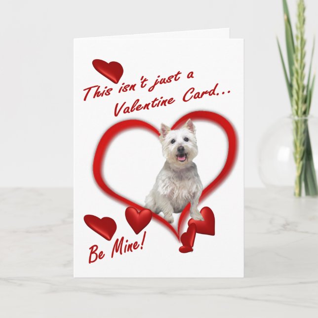 Cartes Pour Fêtes Annuelles Amour de chiot Westie dans une enveloppe - Nouvell (Devant)