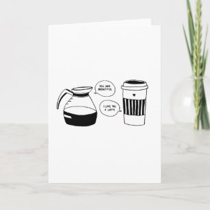 Cartes Pour Fêtes Annuelles Amour de Latte Valentine de café