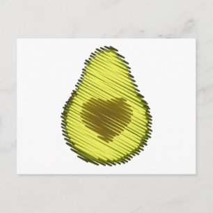 Cartes Pour Fêtes Annuelles Amour de l'avocat griffonné