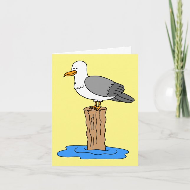 Cartes Pour Fêtes Annuelles Amour de Mouette Toi Drôle (Devant)