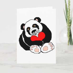 Cartes Pour Fêtes Annuelles Amour de panda