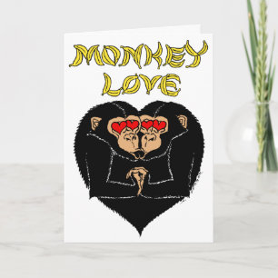 Cartes Pour Fêtes Annuelles Amour de singe - vous m'incitez à aller des