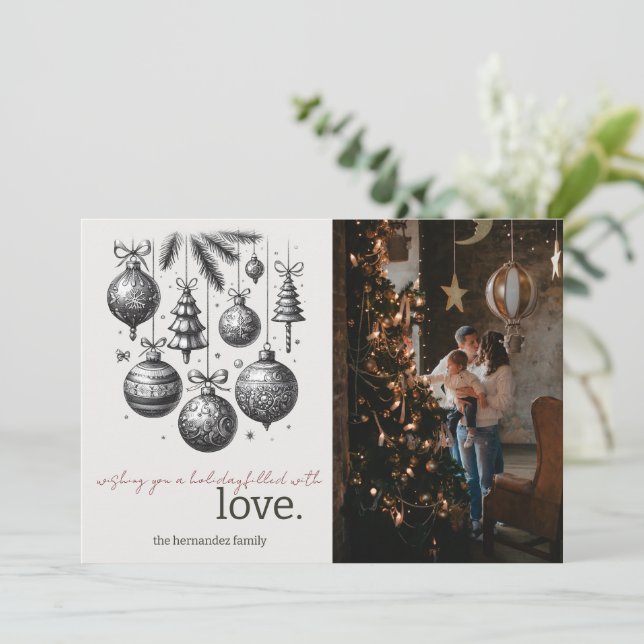 Cartes Pour Fêtes Annuelles Amour de vacances (Debout devant)