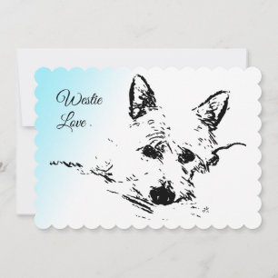Cartes Pour Fêtes Annuelles Amour de Westie, Terrier des montagnes occidental