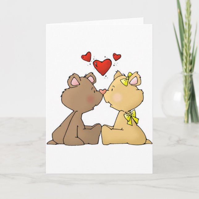 Cartes Pour Fêtes Annuelles Amour d'ours (Devant)