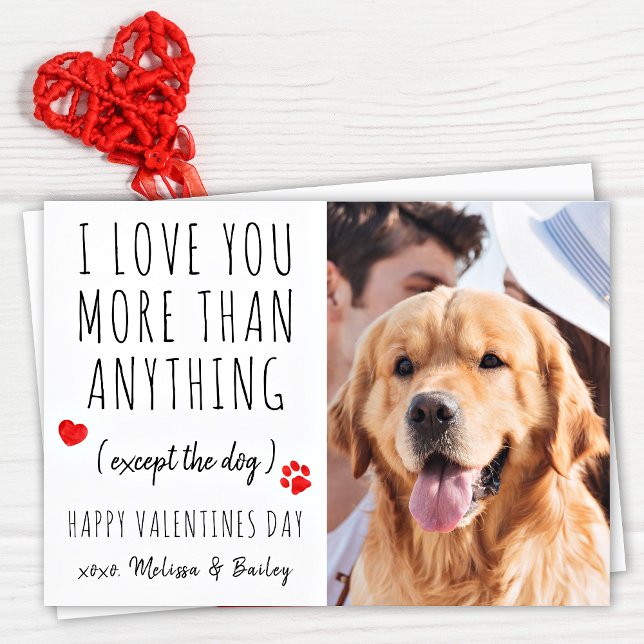 Cartes Pour Fêtes Annuelles Amour drôle Vous Amoureux des chiens Animaux de co (Créateur téléchargé)