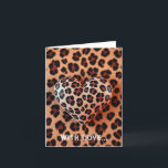 Cartes Pour Fêtes Annuelles Amour Empreinte de léopard<br><div class="desc">Amour Empreinte de léopard</div>