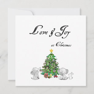 Cartes Pour Fêtes Annuelles Amour et joie à Noël - CARD