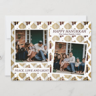 Cartes Pour Fêtes Annuelles Amour et lumière Elegant Hanoukka family 2 photo