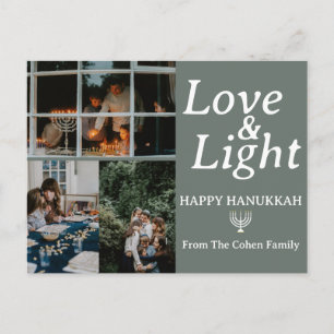 Cartes Pour Fêtes Annuelles Amour et lumière   Hanoukka famille photo collage