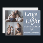 Cartes Pour Fêtes Annuelles Amour et lumière | Hanoukka famille photo collage<br><div class="desc">Amour et lumière | Hanoukka famille photo collage</div>