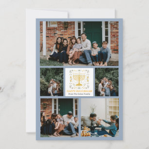 Cartes Pour Fêtes Annuelles Amour et lumière Hanoukka famille photo collage